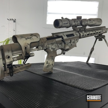 Cerakoted Ruger Bolt Action Rifle Done In A Custom Camo Finish