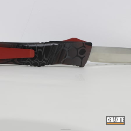 Powder Coating: Graphite Black H-146,Typhon Kryptek,Knife Handles,FIREHOUSE RED H-216,More Than Guns,Switchblade,Bull Shark Grey H-214