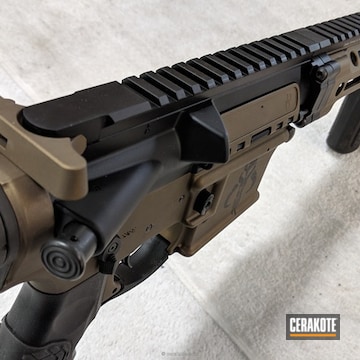 Cerakoted Matching Two Toned H&k Vp9 Handgun And Daniel Defense Ar-15