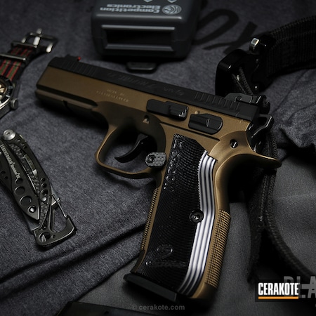 Powder Coating: Graphite Black H-146,Two Tone,CZ Shadow 2,Pistol,CZ,Burnt Bronze H-148