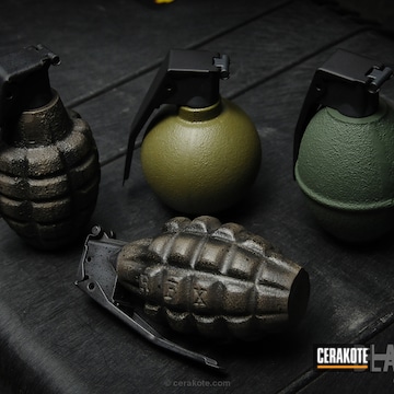 Cerakoted Custom Coated Frag Grenades