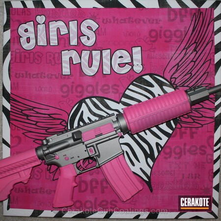 Powder Coating: Ladies,Tactical Rifle,Titanium H-170,Prison Pink H-141