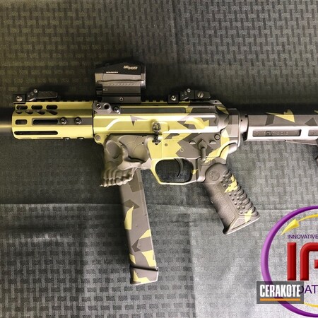 Powder Coating: Graphite Black H-146,Spike's Tactical,AR Pistol,Noveske Bazooka Green H-189,Skull