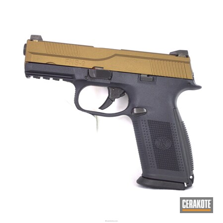 Powder Coating: Two Tone,Handguns,FN Herstal,Pistol,Burnt Bronze H-148