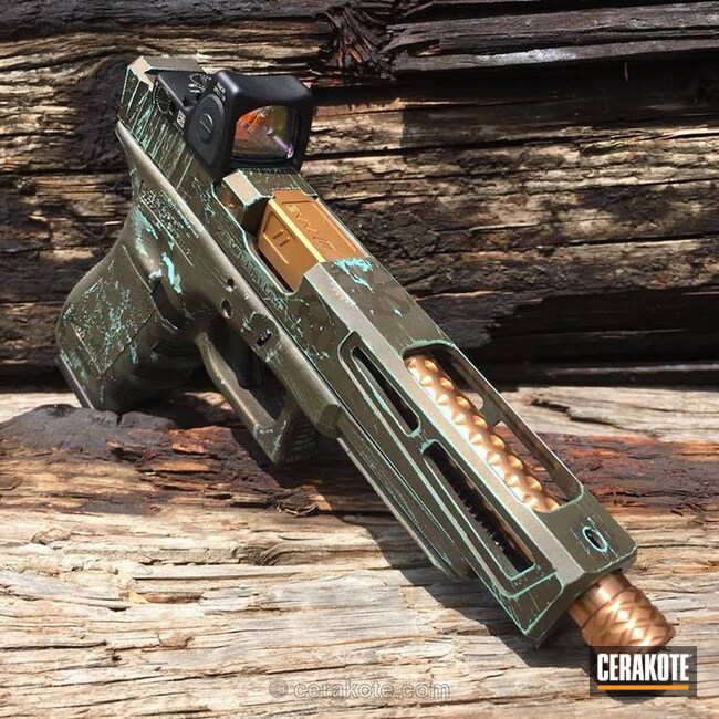 Cerakoted Custom Steampunk Glock Handgun