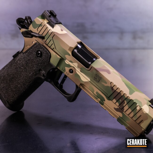 Cerakoted Custom Handgun In A Multicam Finish