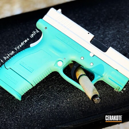 Powder Coating: Two Tone,Pistol,Stormtrooper White H-297,Springfield XD,Springfield Armory,Robin's Egg Blue H-175