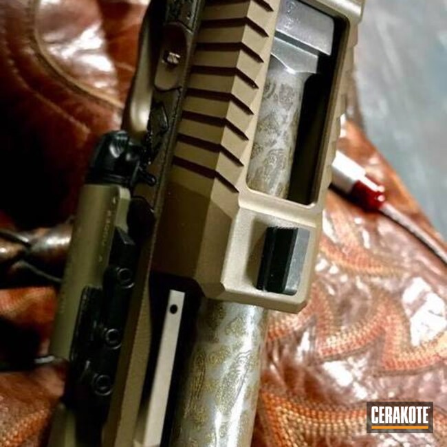 Custom Coated and Engraved Glock 17 Handgun by Web User