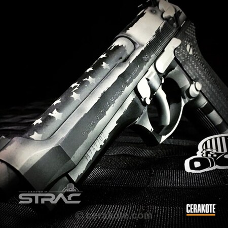 Powder Coating: Pistol,Beretta,Satin Mag H-147,MAGPUL® STEALTH GREY H-188,American Flag,Tactical Grey H-227