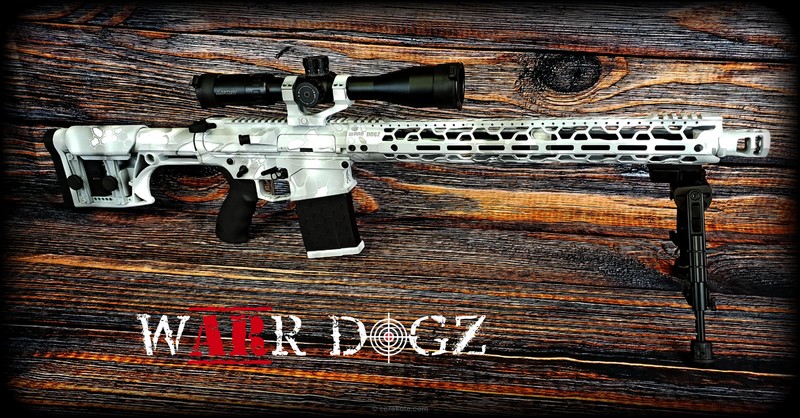 thumbnail image 2 of Rifle Shattered Snow Camo Gun Skin Vinyl Wrap 2 of 11