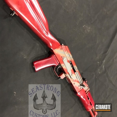 Powder Coating: Crimson H-221,AK-47,Rip Torn Camo,Palmetto State Armory,Shimmer Aluminum H-158,Custom Camo,AK Rifle,MAGPUL® FLAT DARK EARTH H-267