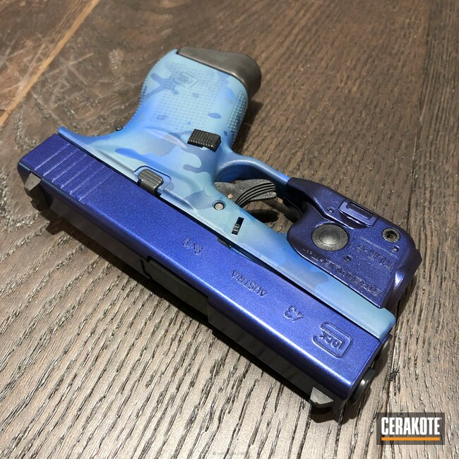 Cerakoted Glock 43 In A Custom Blue Gun Candy Finish