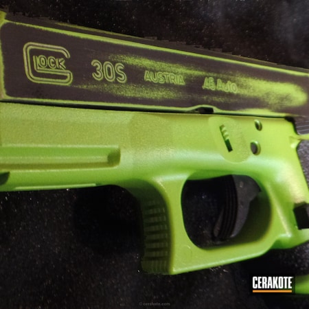 Powder Coating: Graphite Black H-146,Glock,Distressed,Zombie Green H-168,Zombie Killer,Pistol,Glock 30S