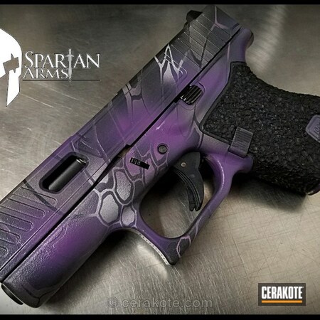 Powder Coating: Custom Milling,Graphite Black H-146,Glock,Ladies,Pistol,BATTLESHIP GREY H-213,Bright Purple H-217,Stippled