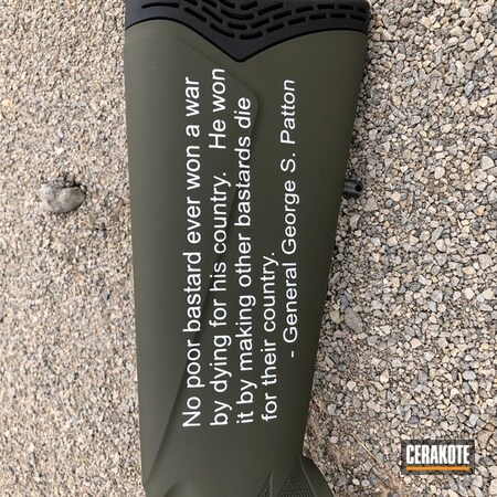 Powder Coating: Mil Spec O.D. Green H-240,Shotgun,Pump-action Shotgun,US Army,Stormtrooper White H-297,United States Army