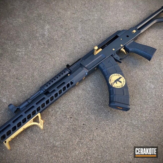 Cerakoted: AK-47,COBALT KINETICS™ SLATE H-295,COBALT KINETICS SLATE H-295,Gold H-122