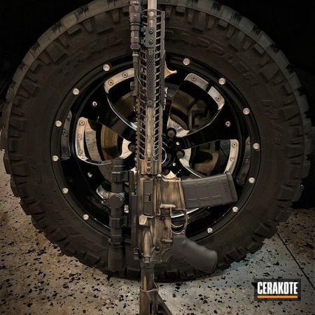 Powder Coating: Graphite Black H-146,Distressed,Tactical Rifle,MAGPUL® FLAT DARK EARTH H-267