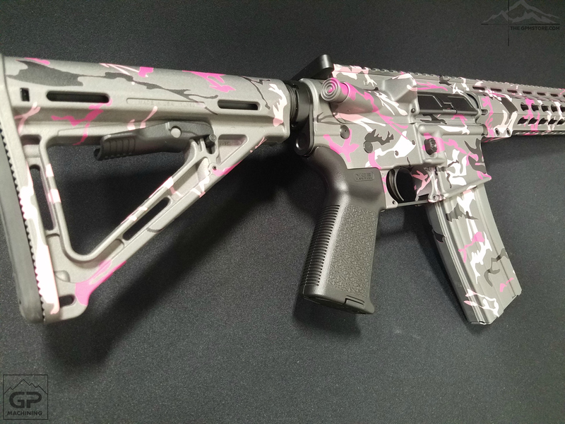 Pink Chassis Rifle Pink Camo Finish by WEB USER | Cerakote