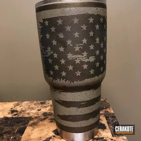 Powder Coating: Graphite Black H-146,Custom Tumbler Cup,American Flag,Burnt Bronze H-148,Flat Dark Earth H-265,More Than Guns