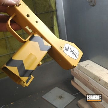 Cerakoted Themed Smg With A Charlie Brown Themed Cerakote Finish