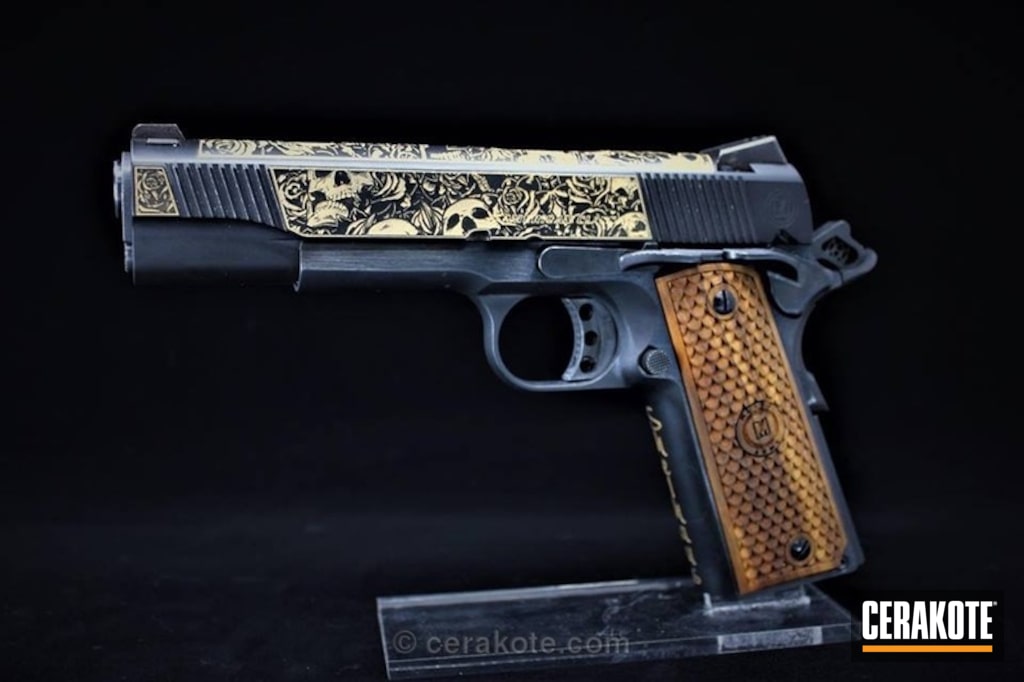 Laser Engraved Glock 17 And Cerakoted With H 139 And H 190 By Abelardo Roman Cerakote