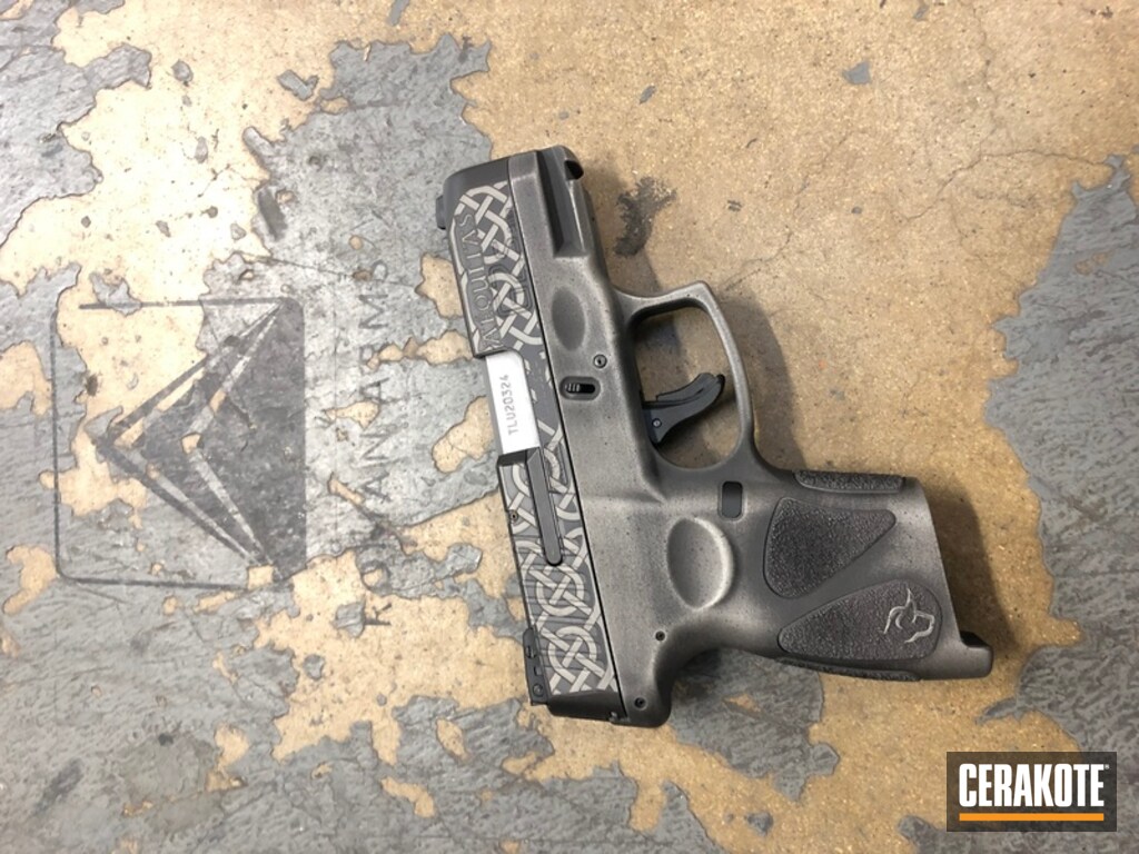 Laser Engraved Taurus In A Custom Celtic Theme By Abelardo Roman Cerakote