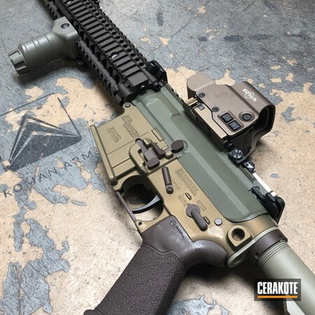 Powder Coating: Two Tone,Zombie Green H-168,Sig Sauer,Custom Mix,Noveske Bazooka Green H-189,Sig Sauer M400,Tactical Rifle,AR-15,Rifle,Burnt Bronze H-148,Custom