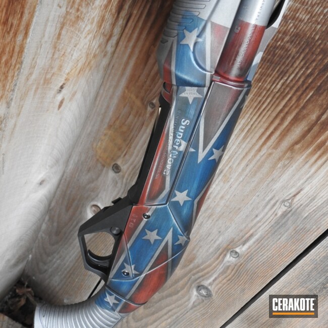 Cerakoted Confederate Flag Coated Benelli Shotgun