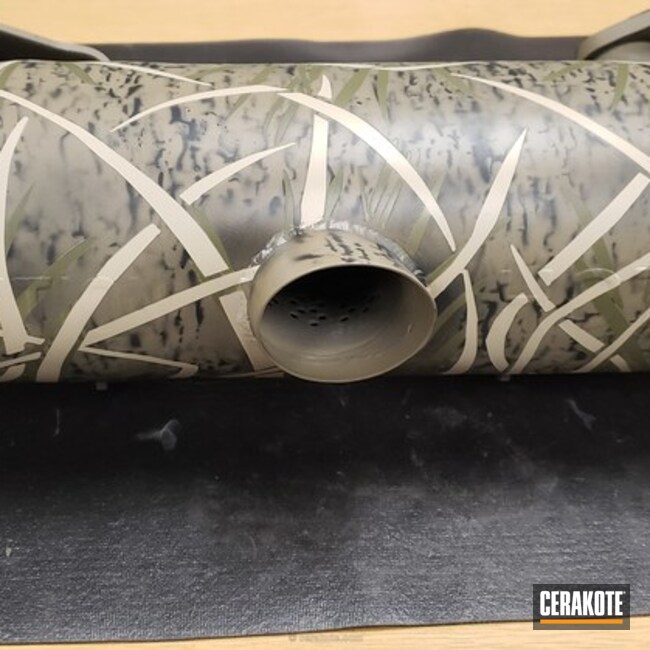 Cerakoted Camo Finished Boat Exhaust