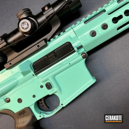 Powder Coating: Two Tone,Anderson Mfg.,Tactical Rifle,Robin's Egg Blue H-175
