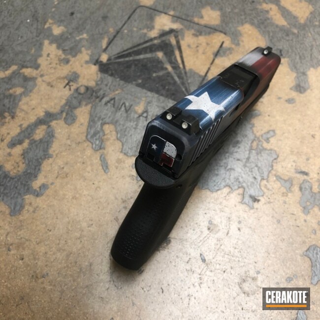 Cerakoted Texas Flag Glock 20 With Carver Custom Compensator