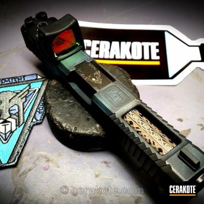 Cerakoted Battleworn Glock 19 Slide