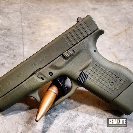 Powder Coating: Glock,Ladies,Backup Gun,Pistol,.380,Sniper Green H-229,Daily Carry,Custom Built,Glock 42