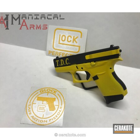 Powder Coating: Glock 43,Conceal Carry,Graphite Black H-146,Glock,Corvette Yellow H-144,Pistol