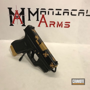Cerakoted New Orleans Themed Glock 42 Handgun