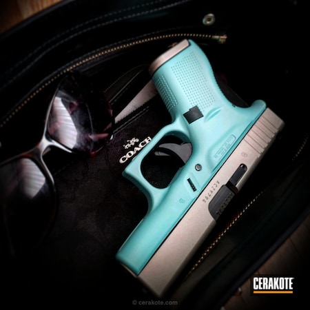 Powder Coating: Glock,Pistol,Shimmer Aluminum H-158,Robin's Egg Blue H-175,Glock 42