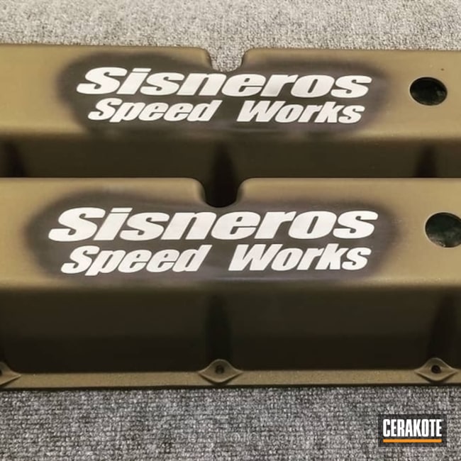 Cerakoted Custom Coated Automotive Valve Covers And Air Cleaner Cover