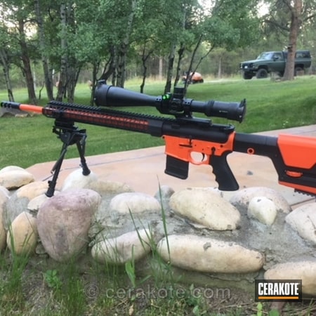 Powder Coating: Hunter Orange H-128,Graphite Black H-146,Tactical Rifle,AR-15,Orange