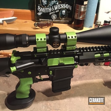 Cerakoted H-146 Graphite Black And H-168 Zombie Green
