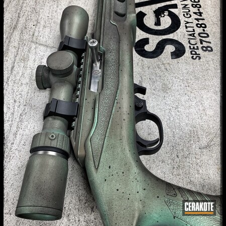 Powder Coating: Tactical Solutions,Distressed,Zombie Green H-168,Robin's Egg Blue H-175,Rifle,Burnt Bronze H-148,10/22