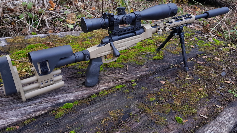 Two Toned Bolt Action Rifle in Graphite Black and Desert Sand by MARK ...