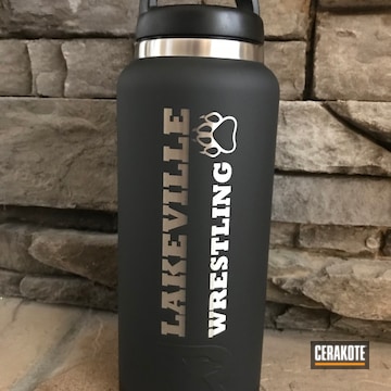 Cerakoted Rtic Water Bottle Done In H-146 Graphite Black