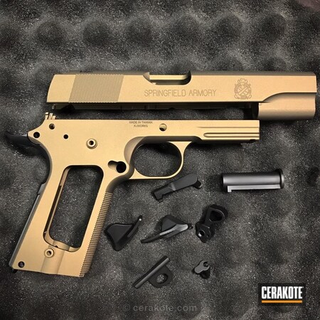 Powder Coating: 1911,Springfield Armory,Burnt Bronze H-148,Solid Tone