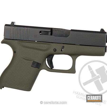 Powder Coating: Glock 43,9mm,Glock,Mil Spec O.D. Green H-240,Handguns,Pistol