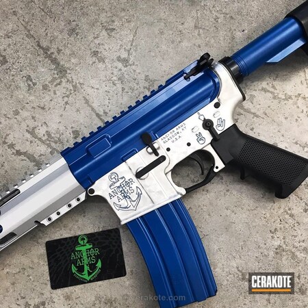 Powder Coating: Two Tone,Crushed Silver H-255,HIGH GLOSS ARMOR CLEAR H-300,Tactical Rifle,Sky Blue H-169