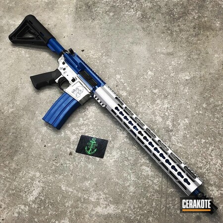 Powder Coating: Two Tone,Crushed Silver H-255,HIGH GLOSS ARMOR CLEAR H-300,Tactical Rifle,Sky Blue H-169
