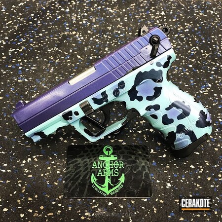 Powder Coating: Leopard Print,Graphite Black H-146,Pistol,Walther,HIGH GLOSS ARMOR CLEAR H-300,Bright Purple H-217,Robin's Egg Blue H-175