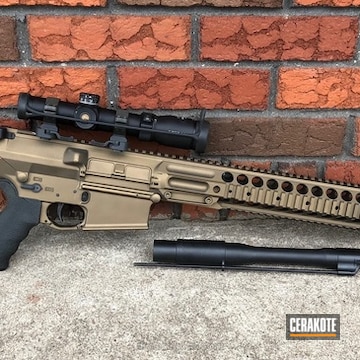 Cerakoted Ar-10 Done In A Burnt Bronze And Graphite Black Finish