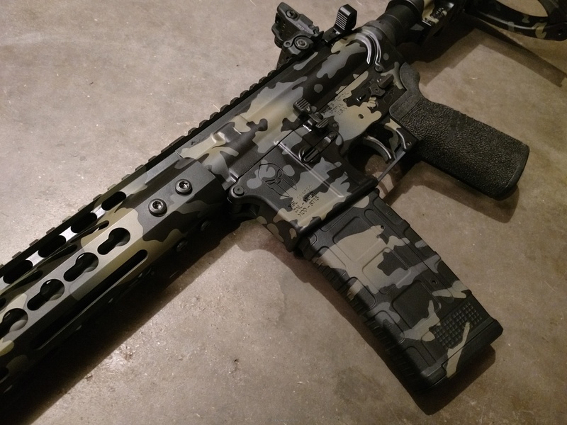 Custom Epoxy Rifle Tactical Rifle in a Custom Camo Finish by Web User | Cerakote