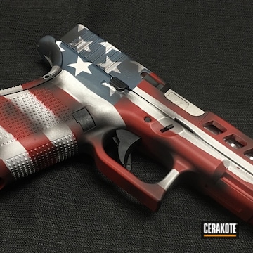 Cerakoted Custom Glock 19 American Flag Handgun Build